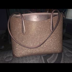 Kate spade gold shimmer tote